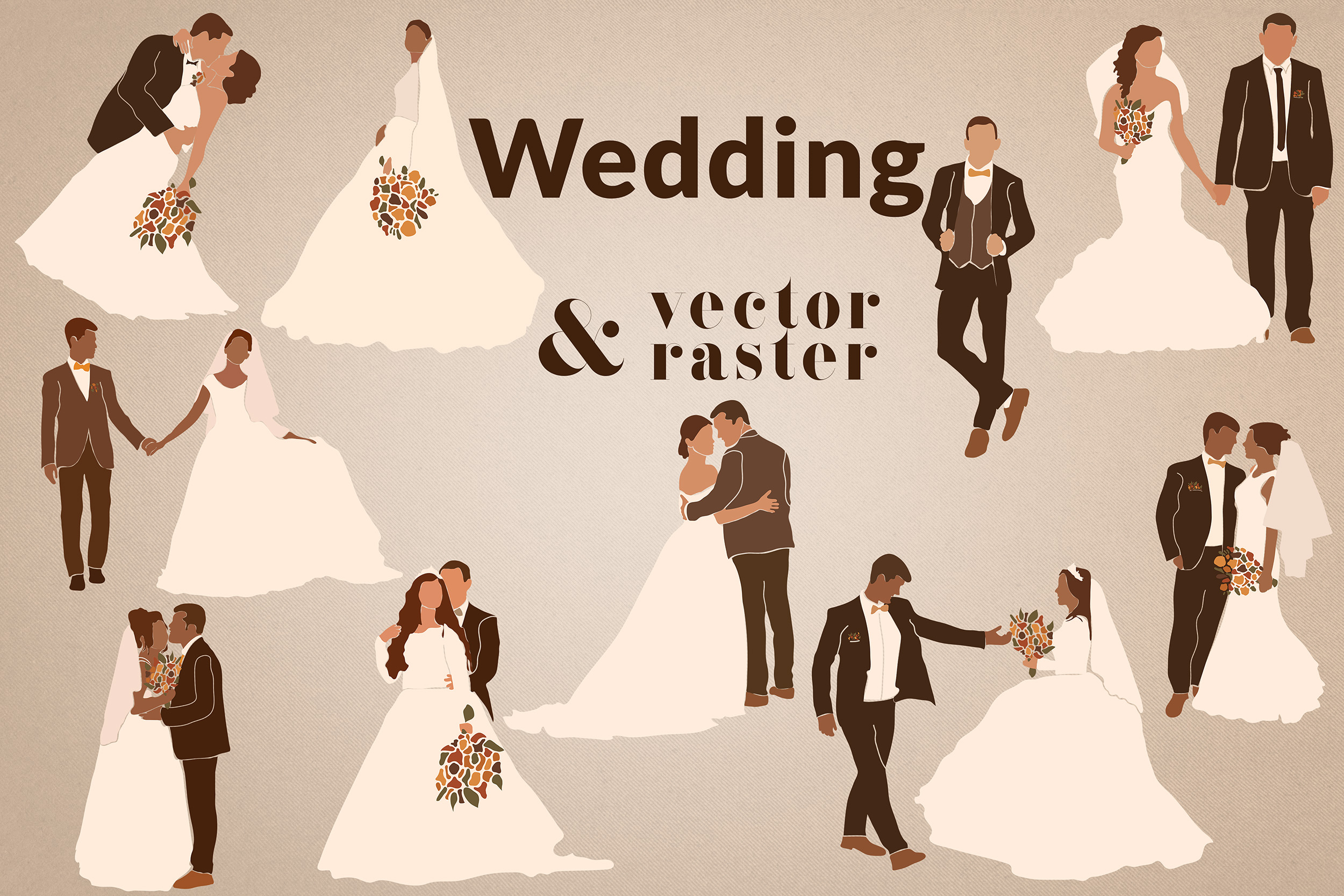 Abstract Wedding Clipart - photo 1