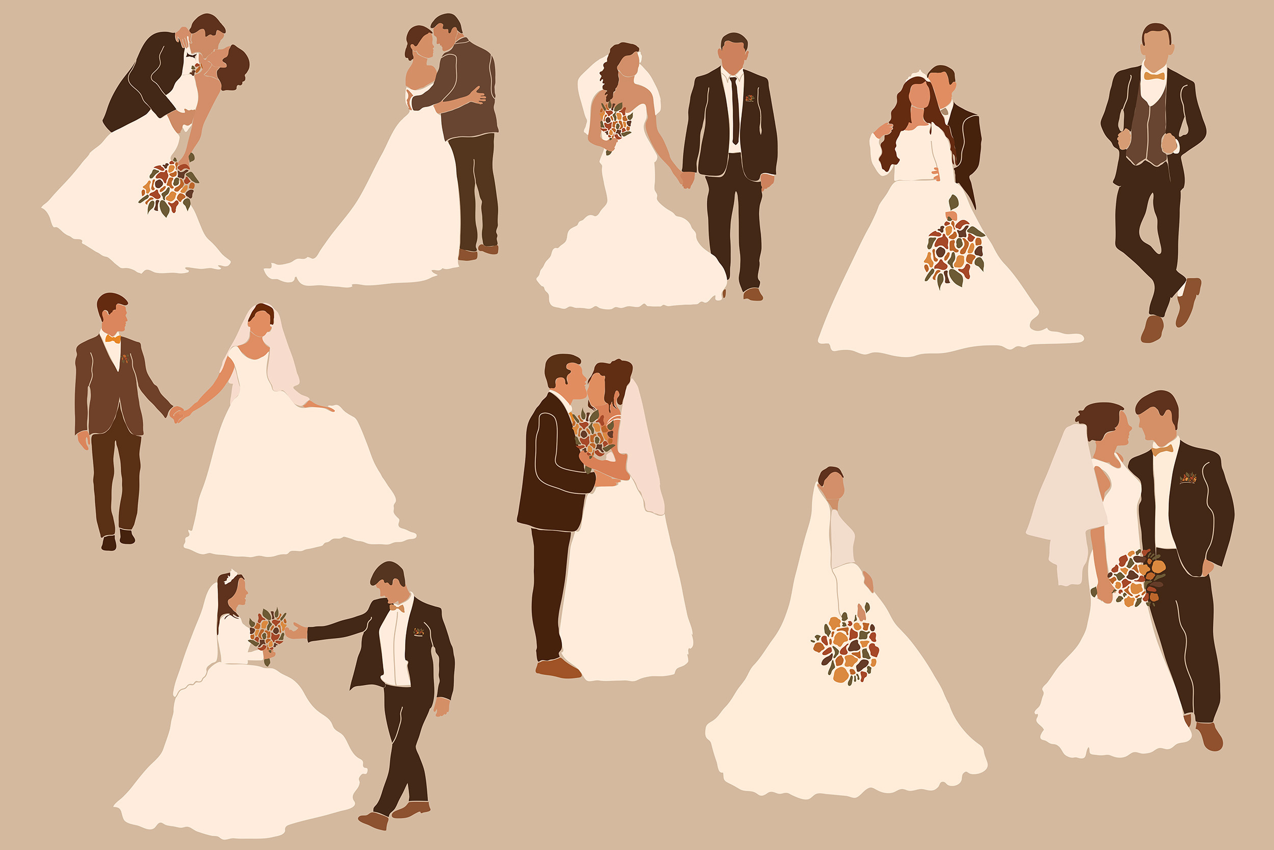 Abstract Wedding Clipart - photo 2