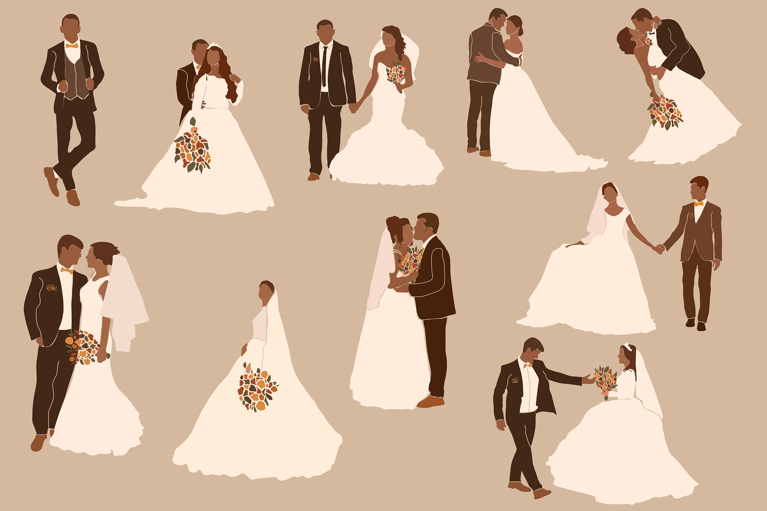 Abstract Wedding Clipart - photo 3