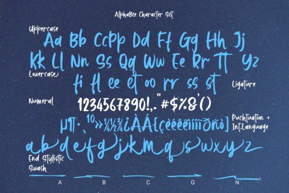 AlphaBee Font - Preview 1