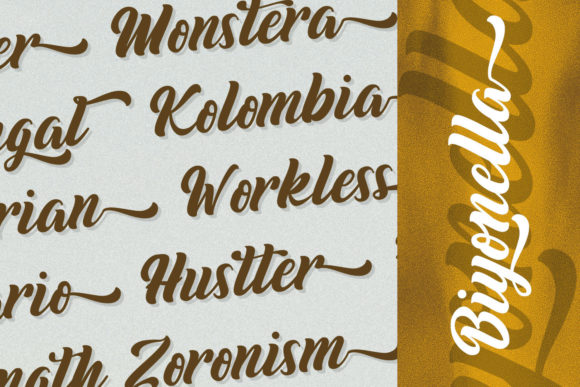 Biyonella Font - Preview 1