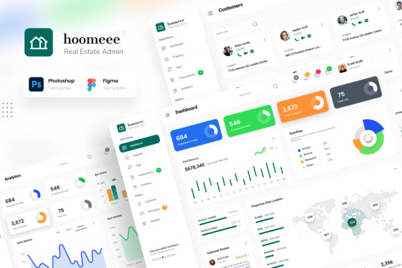 Hoomeee - Real Estate Admin Dashboard