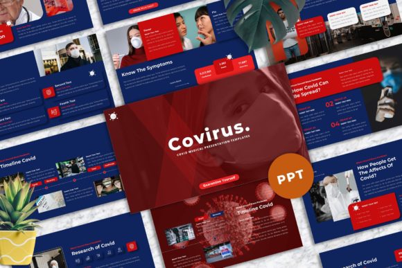 Preview of Covirus - Covid Medical Powerpoint