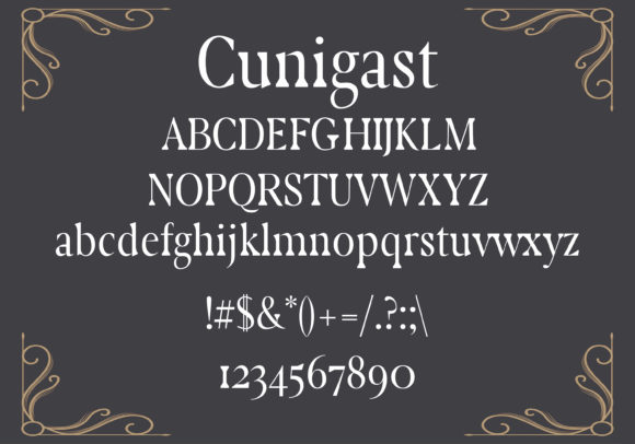Cunigast Font - Preview 1