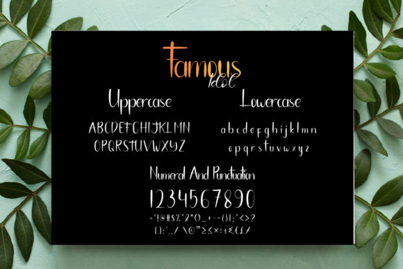 Famous Idol Font - Preview 6