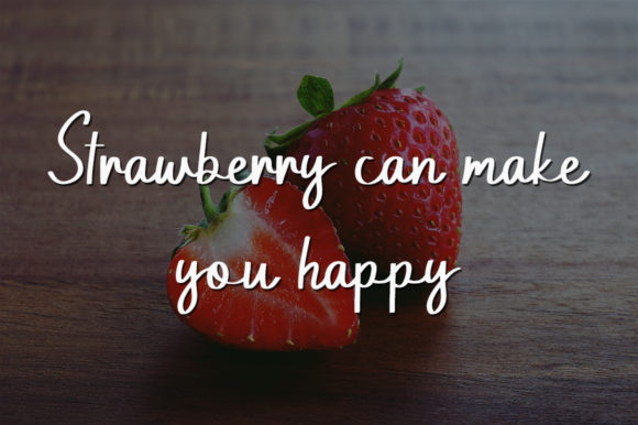 Fresh Strawberry Font PNG with transparent background - Preview 1