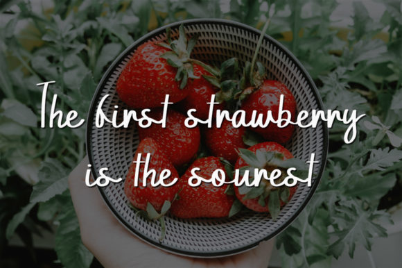 Fresh Strawberry Font PNG with transparent background - Preview 2