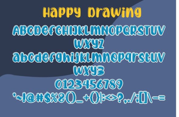 Happy Drawing Font PNG with transparent background - Preview 4