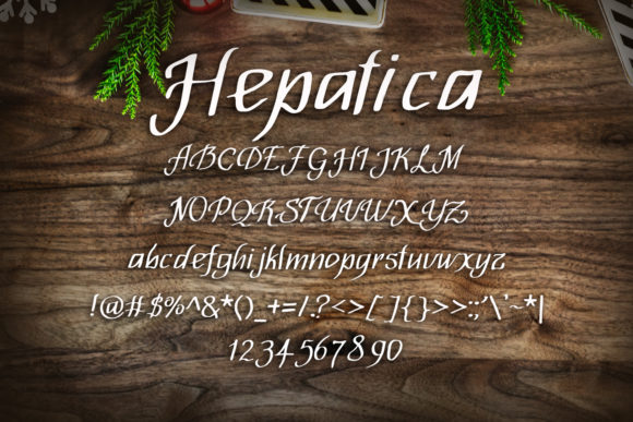 Hepatica Font PNG with transparent background - Preview 1