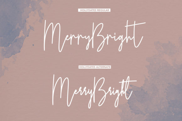 Hollydates Font PNG with transparent background - Preview 1