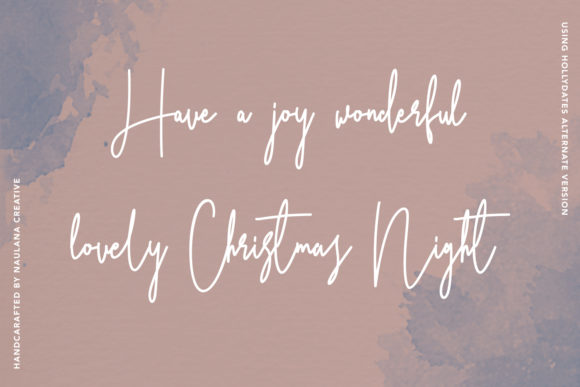 Hollydates Font PNG with transparent background - Preview 2