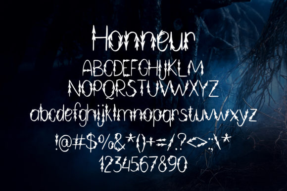 Honneup Font PNG with transparent background - Preview 1
