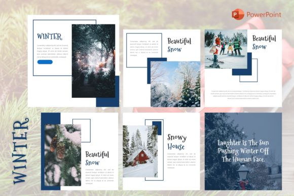 Instagram Feed Template Winter Graphics