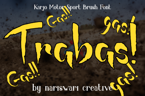Karjo Motor Sport Font PNG with transparent background - Preview 1