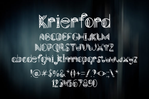 Krierford Font PNG with transparent background - Preview 1