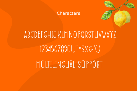 Lemon Melon Font PNG with transparent background - Preview 2