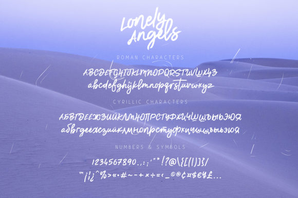 Lonely Angels Font PNG with transparent background - Preview 6