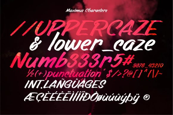 Maximus Font PNG with transparent background - Preview 3