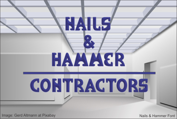 Nails & Hammer Font PNG with transparent background - Preview 2