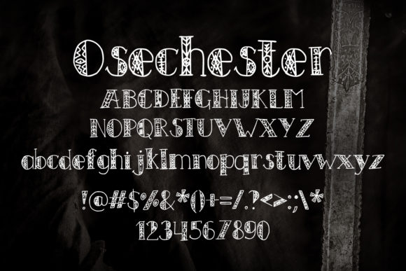 Osechester Font PNG with transparent background - Preview 1