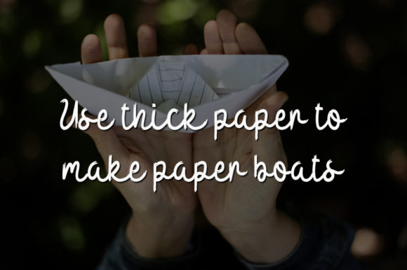 Paper Boat Font PNG with transparent background - Preview 1
