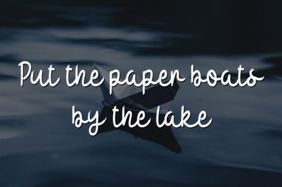 Paper Boat Font PNG with transparent background - Preview 2