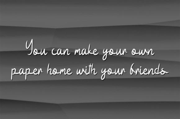 Paper Home Font PNG with transparent background - Preview 2