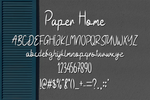 Paper Home Font PNG with transparent background - Preview 3