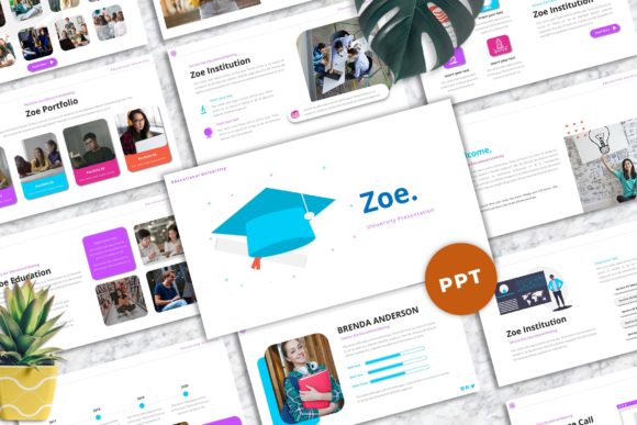 Preview of Zoe - University Powerpoint Templates education presentation template