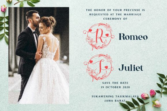 Marliana Monogram Font PNG with transparent background - Preview 4