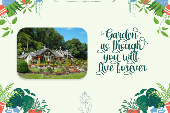Rashida Garden Font PNG with transparent background - Preview 3