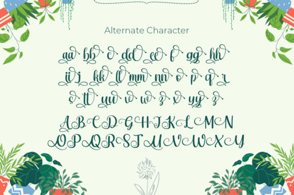 Rashida Garden Font PNG with transparent background - Preview 6