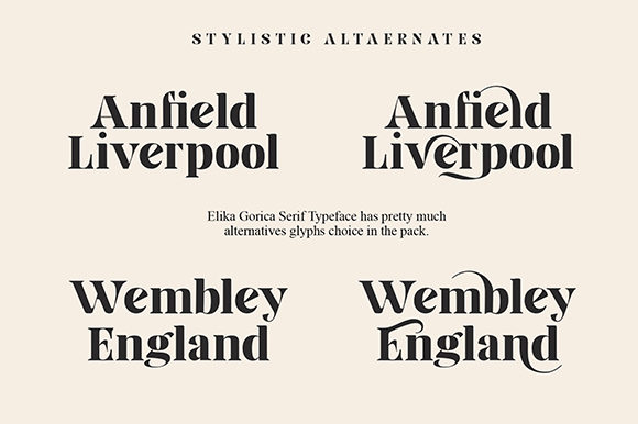 Elika Gorica Font PNG with transparent background - Preview 4