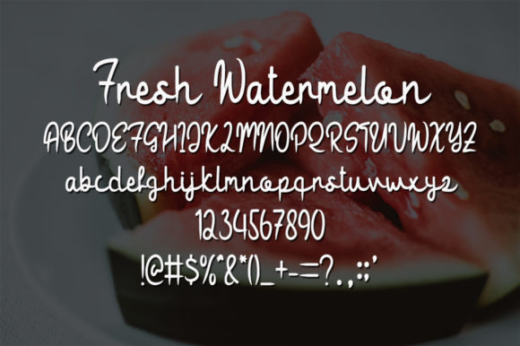 Fresh Watermelon Font PNG with transparent background - Preview 3