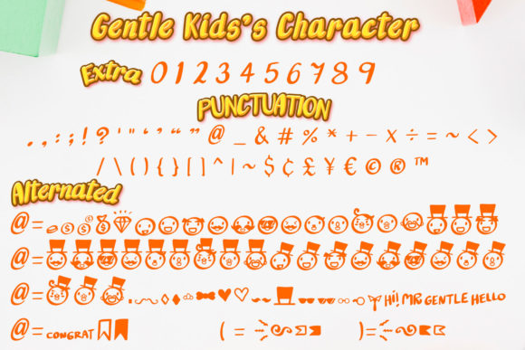 Gentleman Kids Font PNG with transparent background - Preview 2
