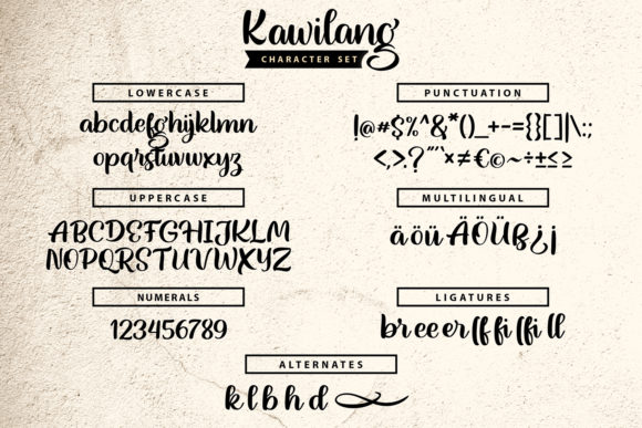 Kawilang Font PNG with transparent background - Preview 4