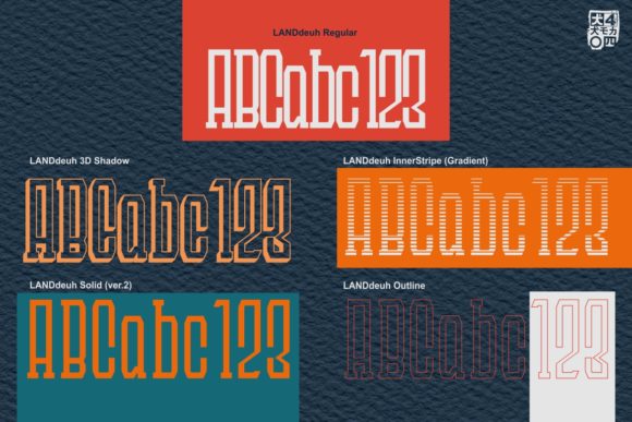 Landdeuh Font PNG with transparent background - Preview 2