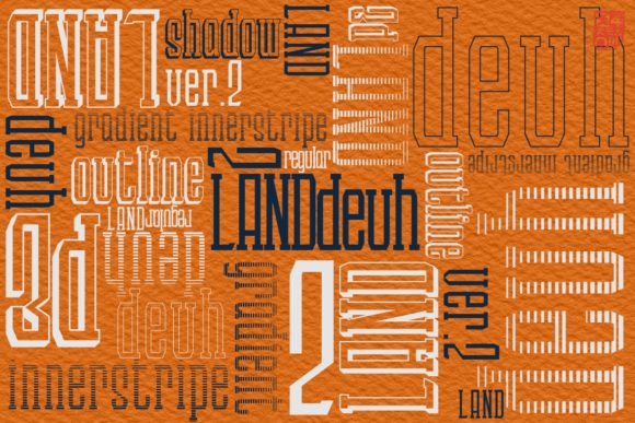 Landdeuh Font PNG with transparent background - Preview 3