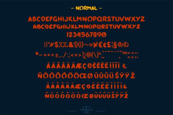 Pumpkin’s Brush Font PNG with transparent background - Preview 1
