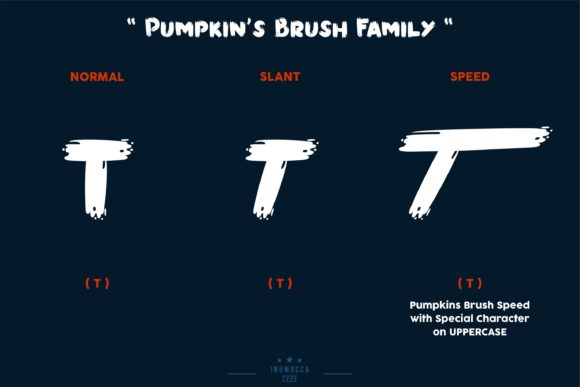 Pumpkin’s Brush Font PNG with transparent background - Preview 4