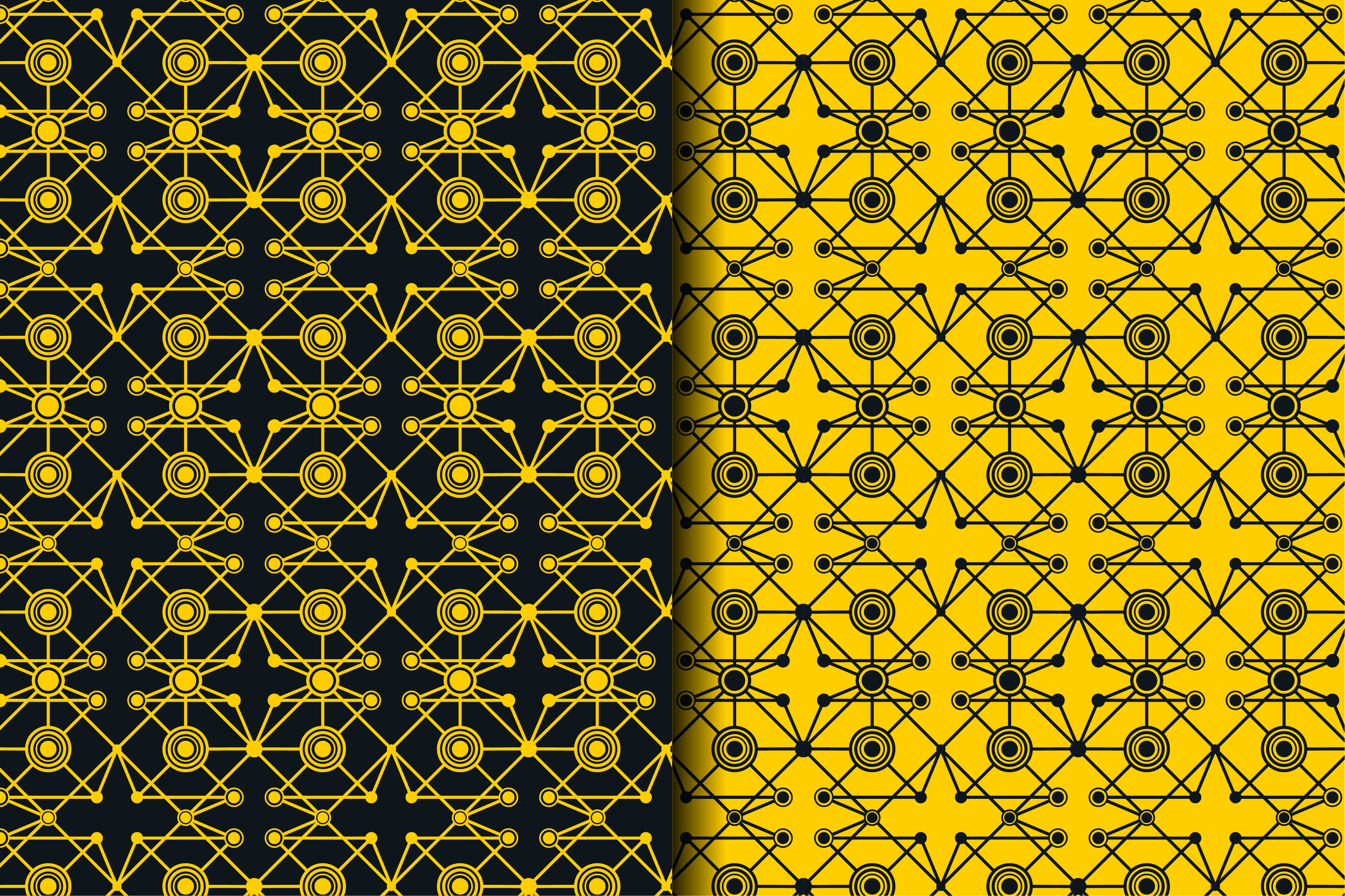 Dot Connection Pattern Yellow Graphic by noory.shopper · Creative Fabrica