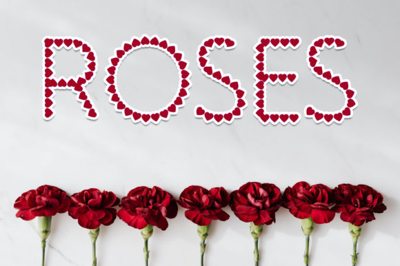 Color Hearts Font - Preview 1