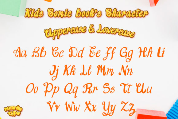 Kids Comic Book Font PNG with transparent background - Preview 1