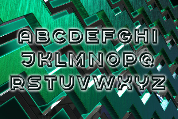 Rickrack Font PNG with transparent background - Preview 3