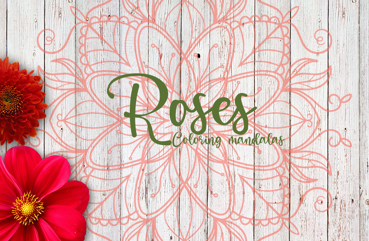 Roses Coloring Mandalas Graphic by Firefly Designs · Creative Fabrica