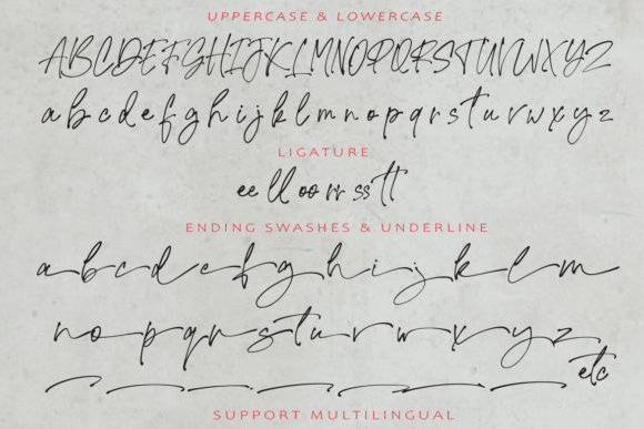 Signature United Font PNG with transparent background - Preview 6