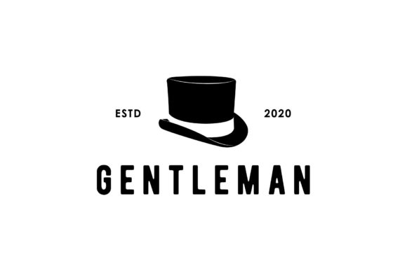 Vintage Gentleman Victorian Old Hat Graphic Logos By artpray