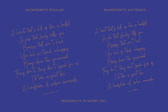 Balmersmith Font - Preview 2