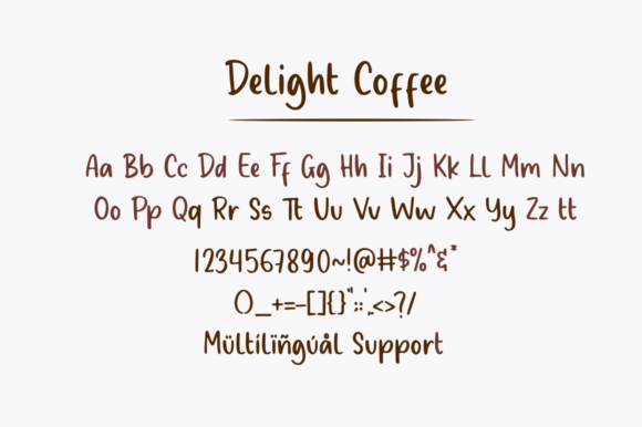 Delight Coffee Font PNG with transparent background - Preview 6