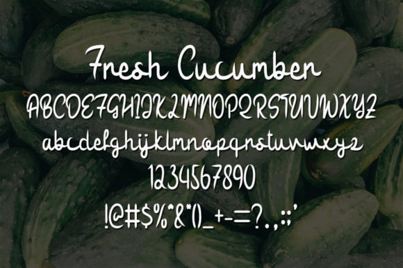 Fresh Cucumber Font - Preview 3